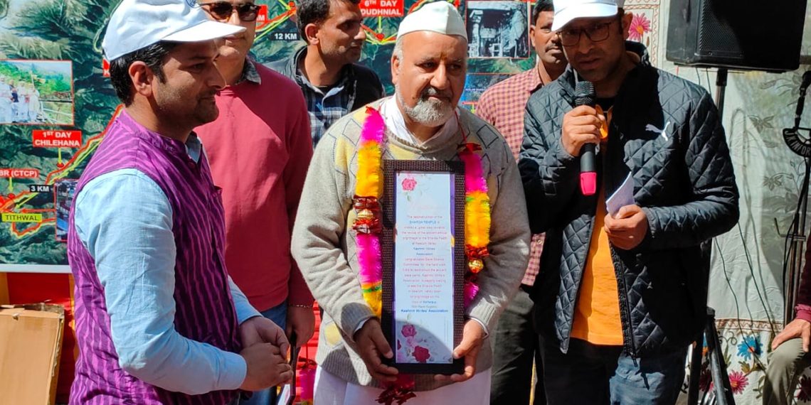 Kashmir Writers Association demands opening of Sharda Peeth in Pakistan-occupied Kashmir during impressive event at Sharda Temple inauguration