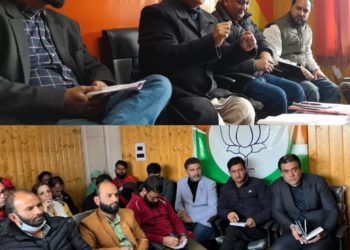 BJP Unit Ganderbal met Ashok Koul at party office Srinagar, preparations regarding parliament elections were discussed