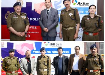 J&K Bank hands over branded barricades to Traffic Department