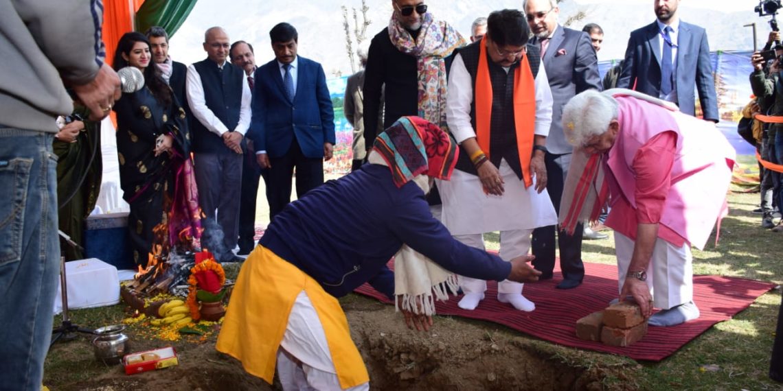 Lt Governor lays the foundation stone for Mall of Srinagar by Dubai’s Emaar