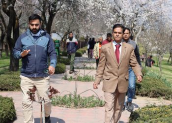 Sprawling Badamwari Garden dazzling in Bloom