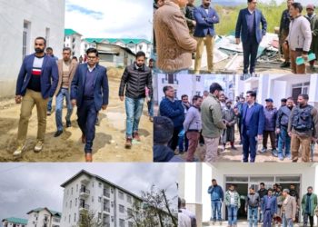 DC Bandipora assesses progress on Transit Accommodation at Sumbal