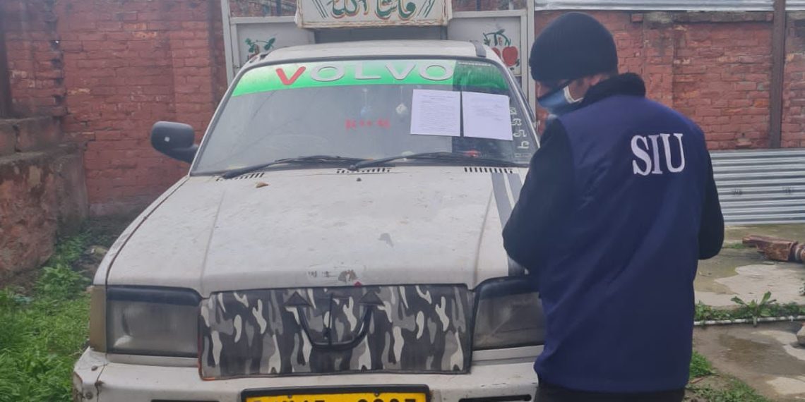 Militancy Case: SIU Attaches Vehicle, Bike Used For Transportation of Arms And Ammunition In Srinagar