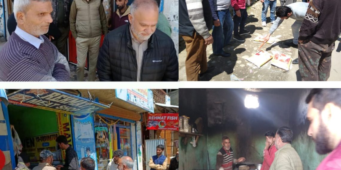 Market Checking drives conducted at Hermain & Keegam in Shopian