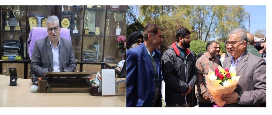Prof Sheikh Ajaz Bashir assumes the charge of Principal Amar Singh College, Srinagar and Nodal Principal Kashmir Division Colleges