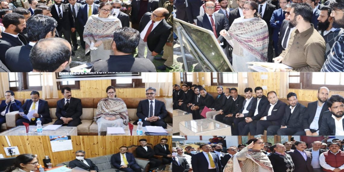 Justice Sindhu Sharma visits Kupwara, reviews functioning of Court Complex Kupwara