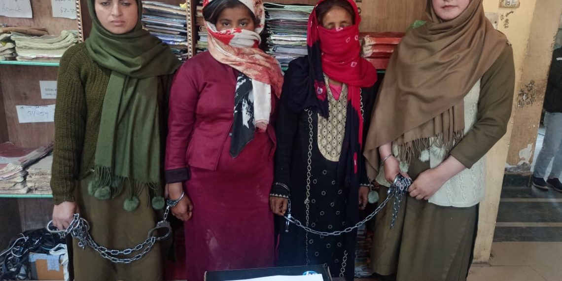 2 Female Drug Peddlers arrested; 200 grams of contraband Charas like substance recovered near R&B Office Baramulla