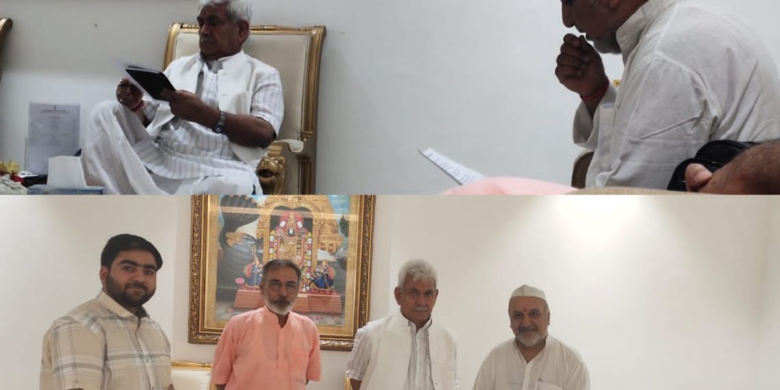 Save Sharda Committee Calls on LG Manoj Sinha in New Delhi 