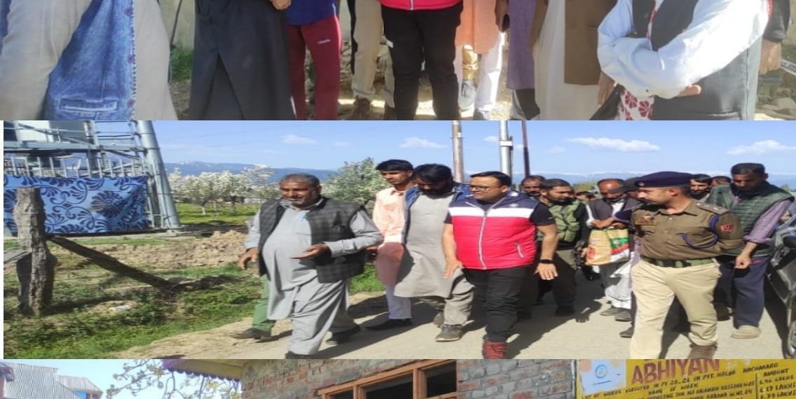 DC Kupwara visits far-flung Achamarg village , inspects developmental works, interacts with People  