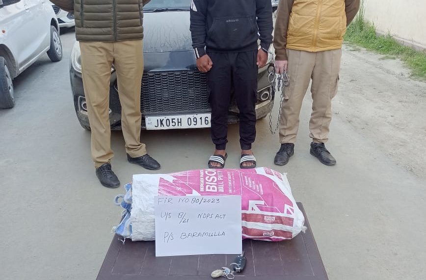 Most wanted drug smuggler arrested in Baramulla,  Vehicle seized : Police