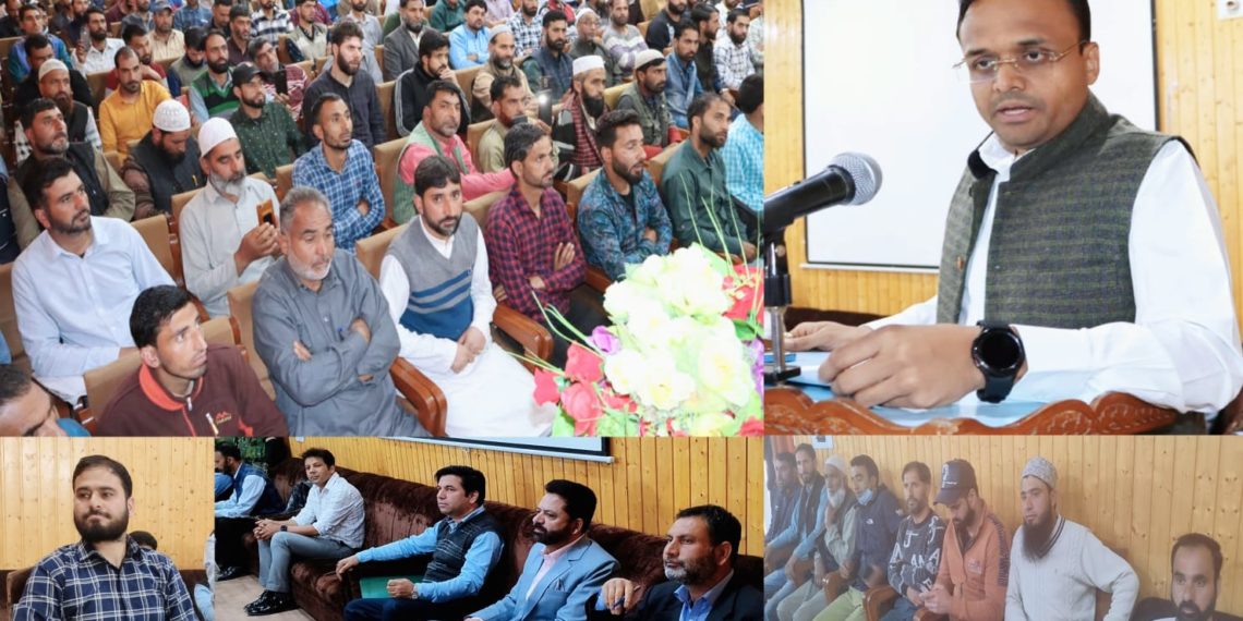DC Kupwara chairs interactive meeting with newly appointed Lamberdars at Town Hall Kupwara.