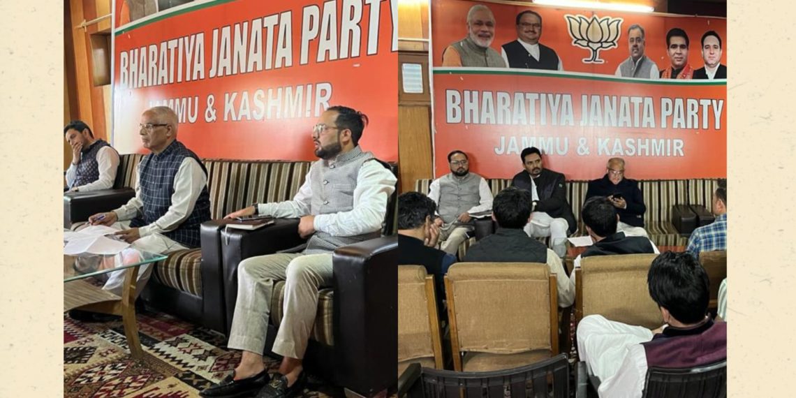 BJP JK Social Media Cell meet held with Party General Secretary Sh Ashok Kaul at Srinagar