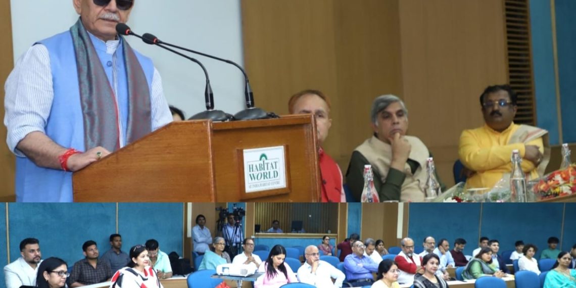 Lt Governor attends book launch event in remembrance of Prof. Giridhar Prasad Thakur
