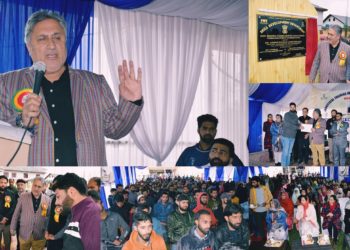 Dr Samoon lays foundation stone for workshop block, 50 bedded hostel at ITI Charar-e-Sharief