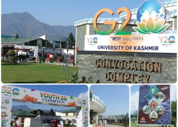 G20 Selfie standee, banners and flags: Kashmir University decks up for Y20 event