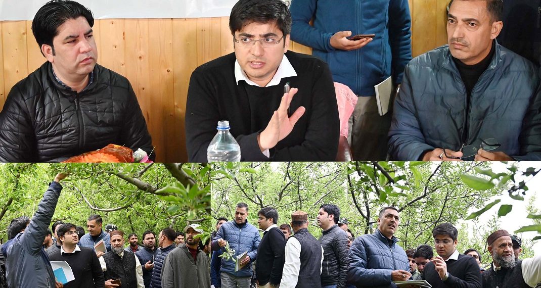 DC Shopian tours hailstorm affected areas of district 