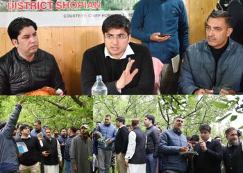 DC Shopian tours hailstorm affected areas of district 
