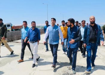 DC Srinagar inspects progress of ongoing construction works on Lasjan Grade Separator, Nowgam Flyover, Employment Complex Bemina and other development works
