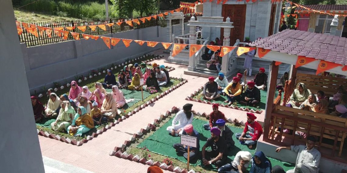 A Sikh Gurudwara dedicated to Guru Teg Bahadur was thrown open to public after 75 years at LoC Teetwal Kashmir