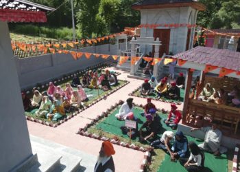 A Sikh Gurudwara dedicated to Guru Teg Bahadur was thrown open to public after 75 years at LoC Teetwal Kashmir