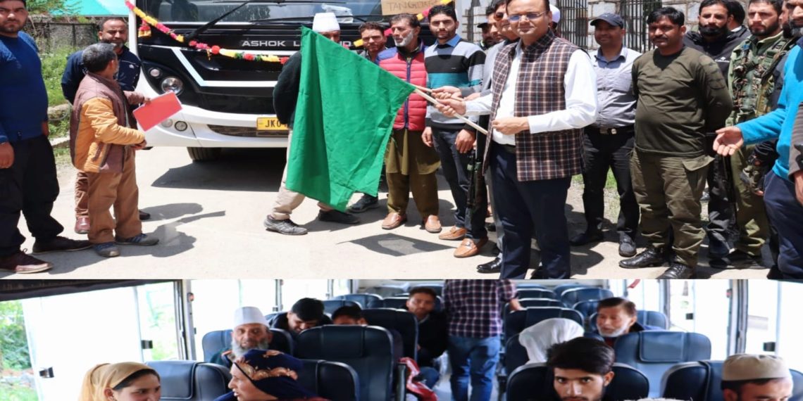 DC Kupwara flags-off J&K RTC Bus service to  Tangdhar, Teetwal