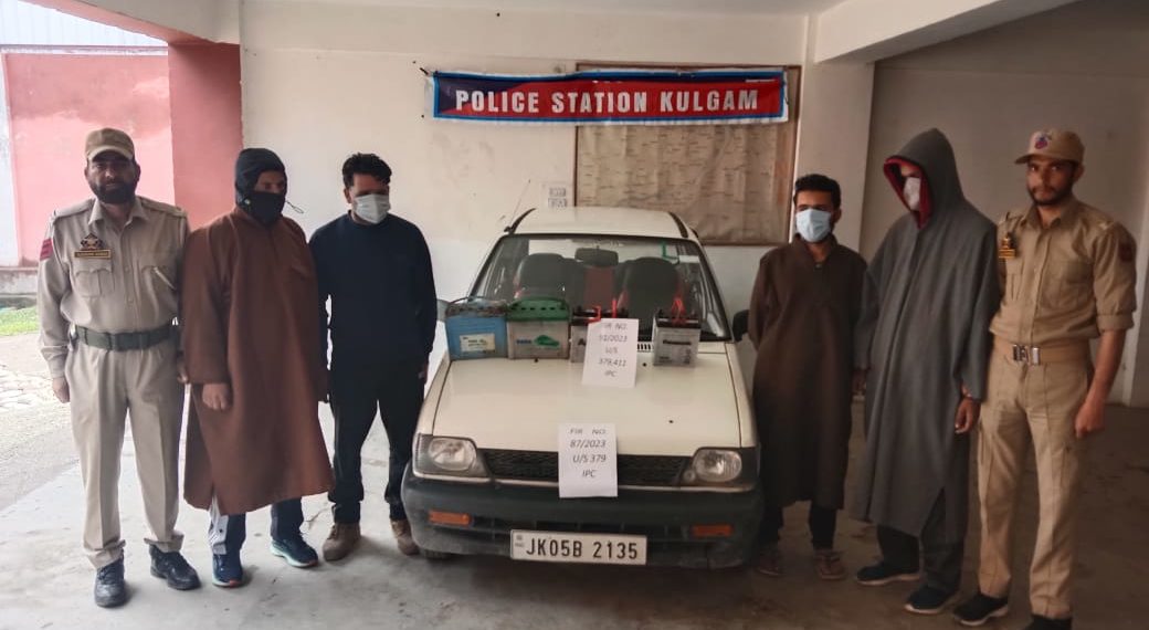 Police solves theft cases in Kulgam; 4 accused arrested