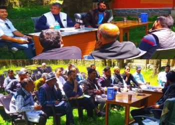 Vice Chairman DDC Kupwara reviews development schemes in Wavoora Block 