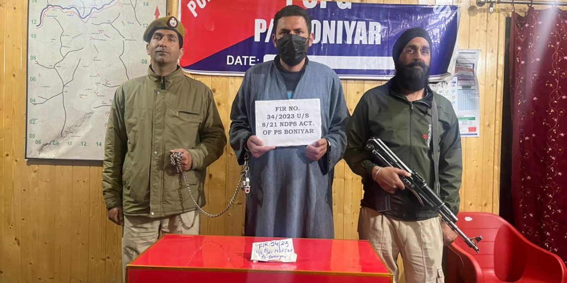 Sarpanch of Lari Boniyar arrested; 21 grams of contraband Brown Sugar like substances recovered near Bela Boniyar during naka checking; Case registered                                           