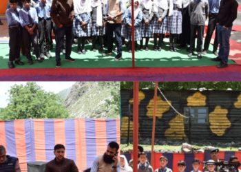 Weapon Displayed and Short Film on Border Security Force the First Line of Defence Programme held  By 27 Bn BSF 
