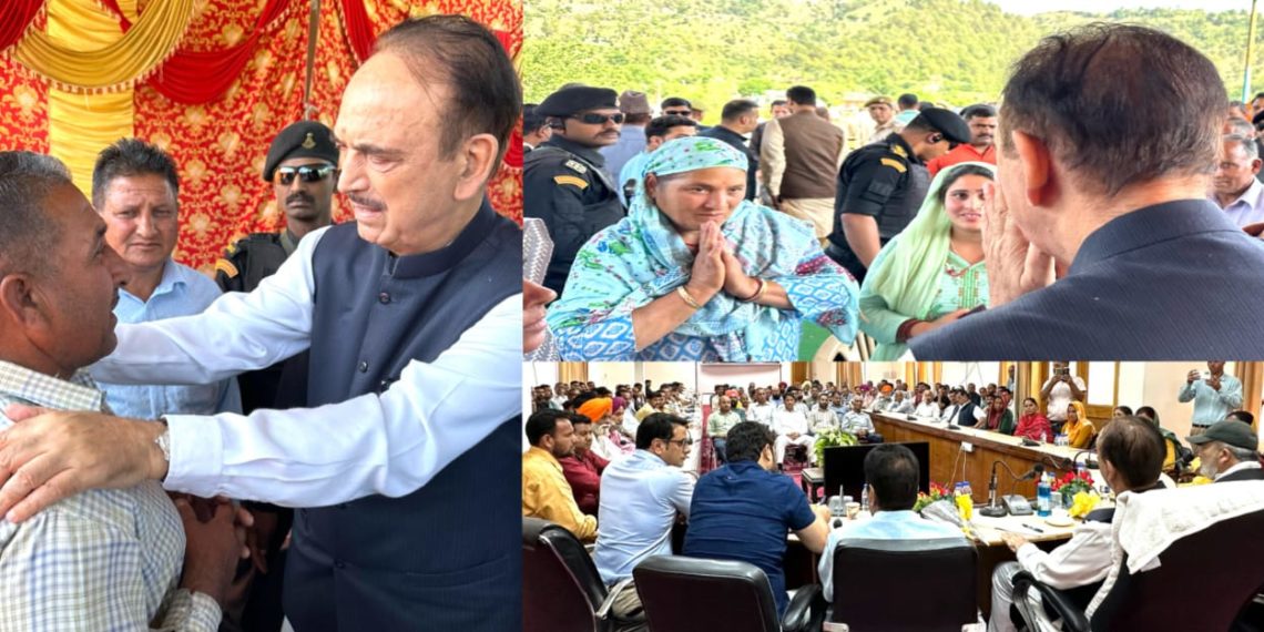 Azad visits Rajouri, met Dhangri terror victims, many delegations 