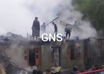 2 residential houses damaged in fire mishap in Baramulla village