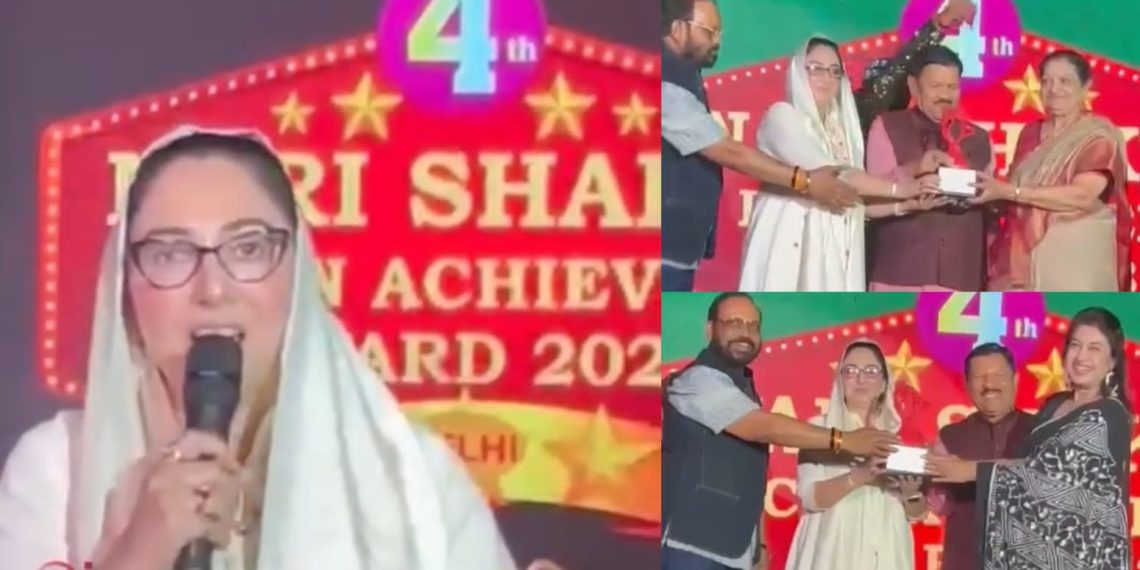 Dr Darakhshan presented Nari Shakti Icon Awards to the women from different states at New Delhi 