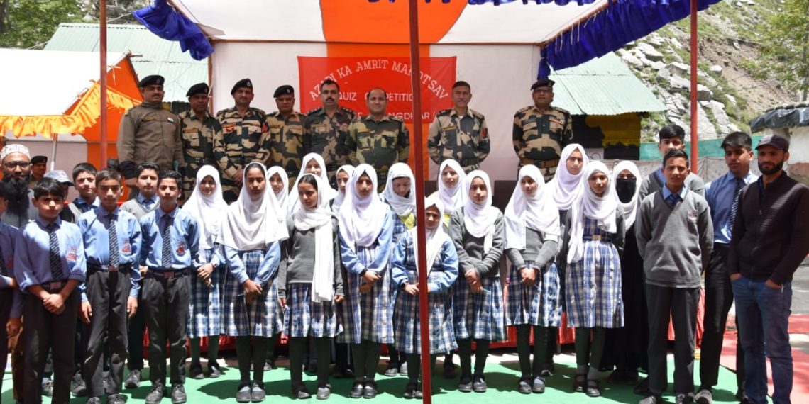 Weapon Displayed and Short Film on Border Security Force the First Line of Defence Programme held By 27 Bn BSF