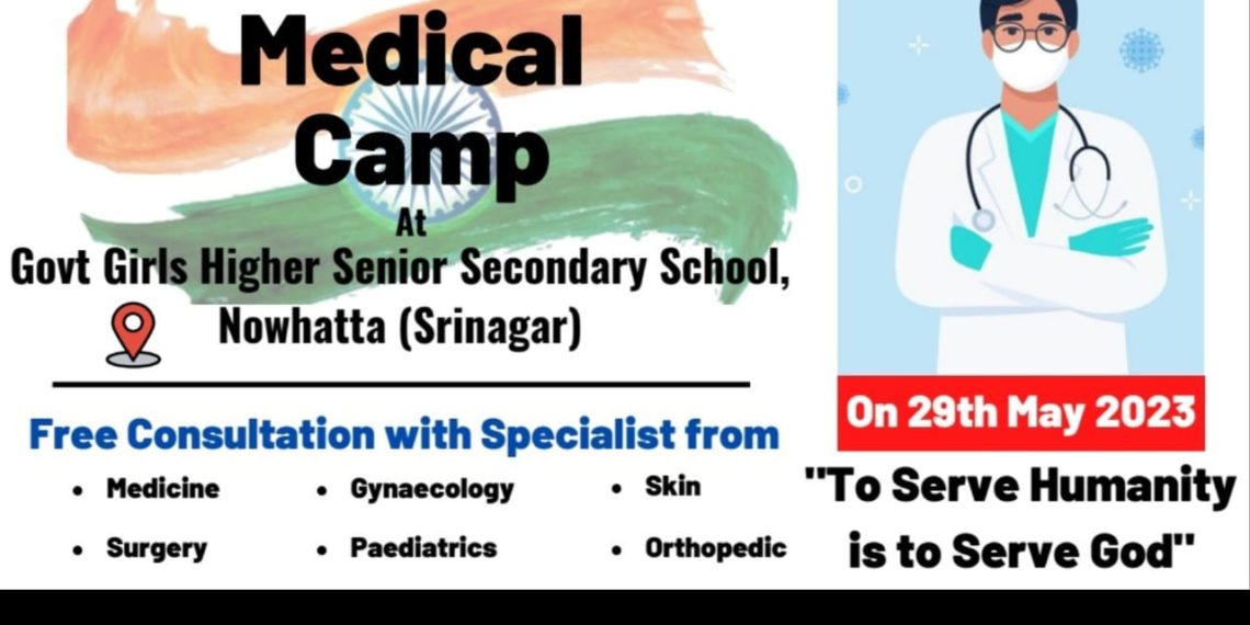 White Globe NGO in collaboration with Chinar Corps (Indian Army) organised Medical Camp at Govt. Girls Higher Senior Secondary School, Tujgari Mohalla, Nowhatta, Srinagar