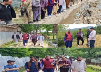 VC District Development Council Kupwara inspects irrigation Khuls, water storage tanks in Lolab 
