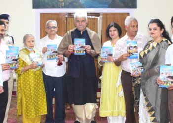 Lt Governor releases Shiv Kumar Padha’s book “Vishwasthali-My Pride” 