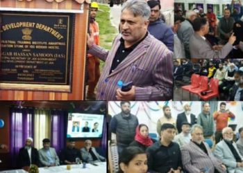 Pr. Secy SDD lays foundation stone of 100 bedded hostel block at ITI Anantnag 