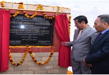 Chief Justice lays foundation stone for Special Court for NIA cases at District Court Complex, Jammu