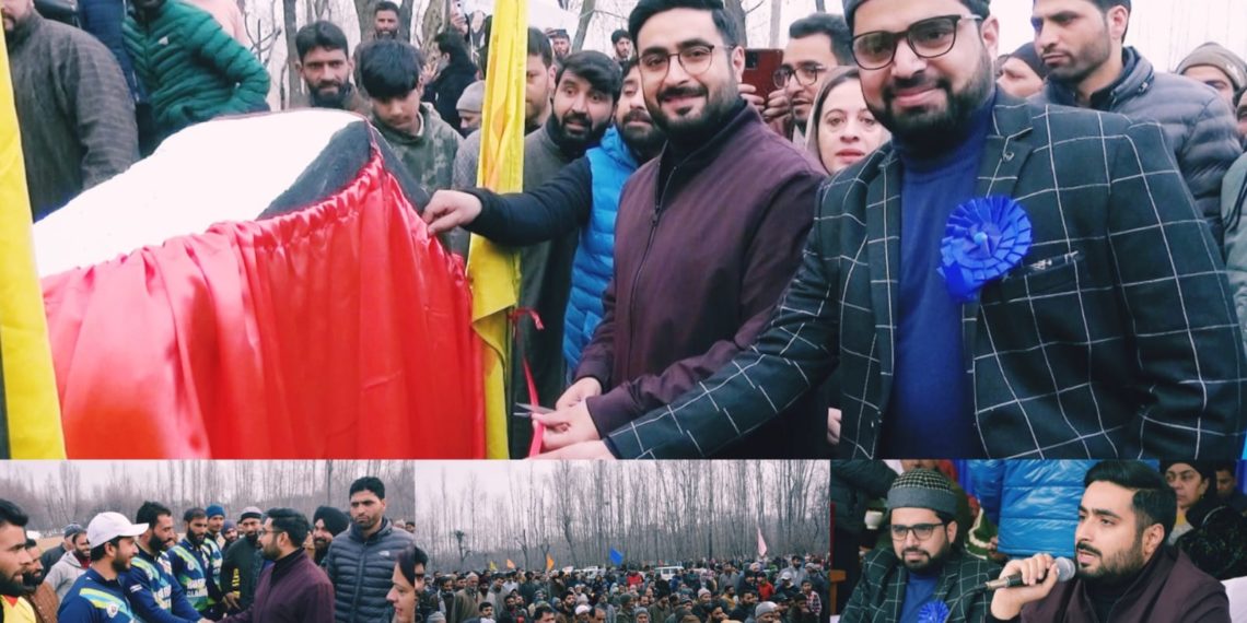 DC Budgam inaugurates sports field at Hushroo Chadoora