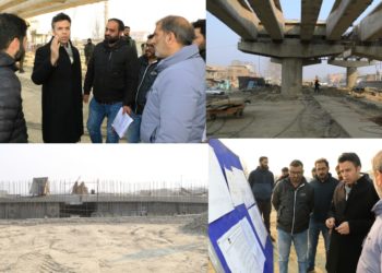 DC Srinagar inspects progress of construction works on Flyovers at Bemina Junction, Sanat Nagar Chowk and Nowgam crossing