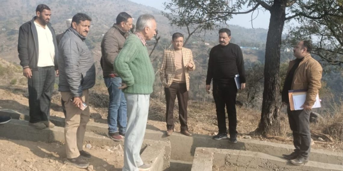 Director Command Area Development Jammu conducts field inspection of OFD works in  Panthal area of Reasi District