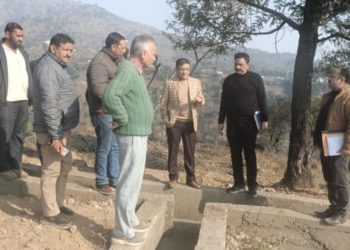 Director Command Area Development Jammu conducts field inspection of OFD works in  Panthal area of Reasi District