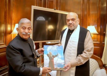 The Lieutenant Governor of Ladakh, Brig. (Dr) B.D. Mishra called on Union Home Minister and Minister of Cooperation Shri Amit Shah
