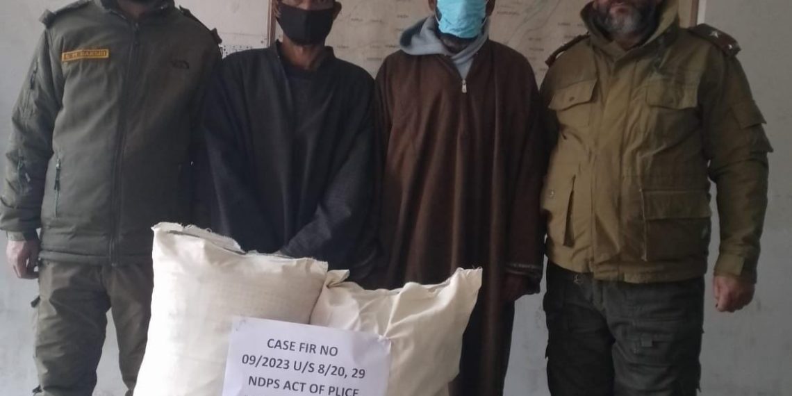 Police arrests 02 drug peddlers in Kulgam; Contraband substance recovered