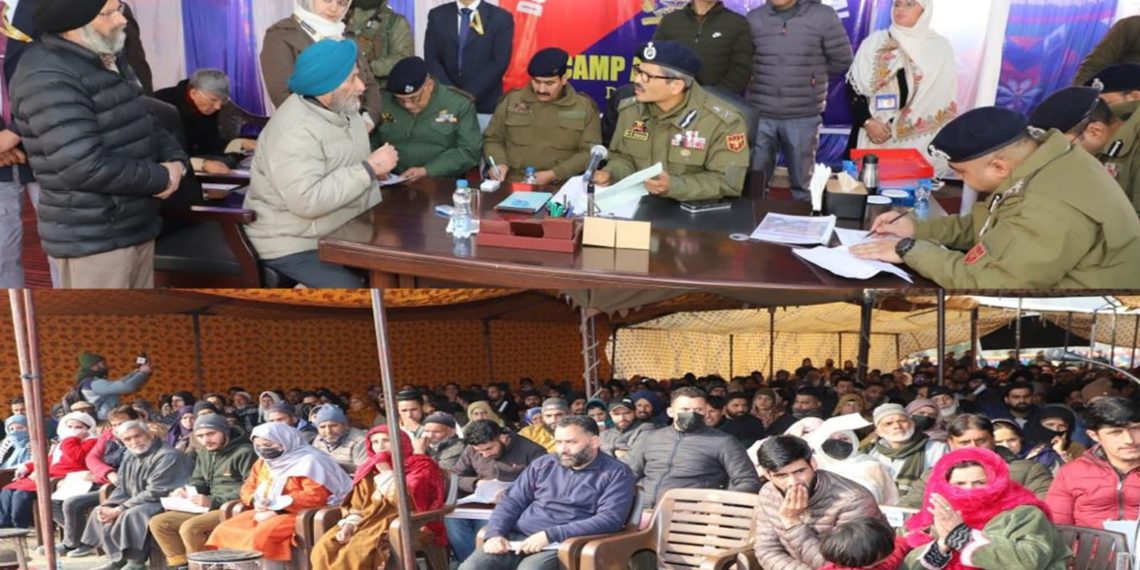 DGP J&K holds Public Grievance Redressal Camp in Awantipora Police district