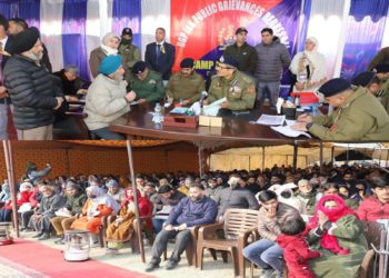 DGP J&K holds Public Grievance Redressal Camp in Awantipora Police district