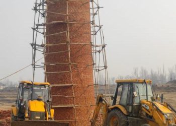 Illegally erected brick kiln demolished in Budgam