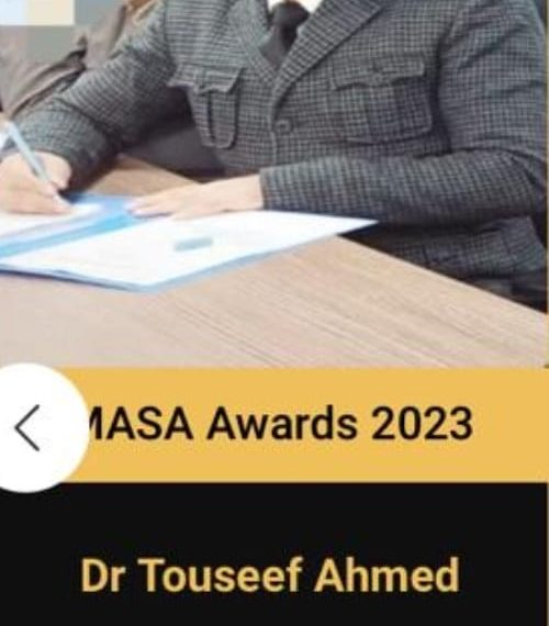 Dr. Touseef Ahmed Honored with the Prestigious MASA (MSME and Startups Award) 2024 in Kolkata