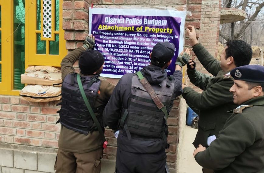 Police attach property of militant associate in Central Kashmir’s Budgam