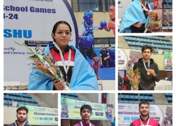 Jammu and Kashmir Team Shines at 67th National School Games 2023-24 Wushu Championship